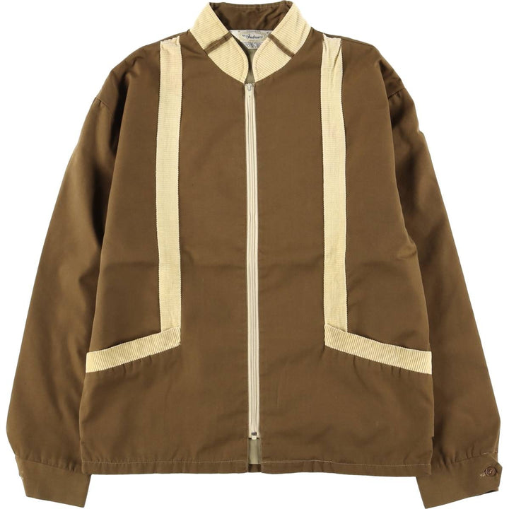 Vintage 1960'S MATY Andrews zip-up jacket, men's size small polyester brown type Vintage Second Hand