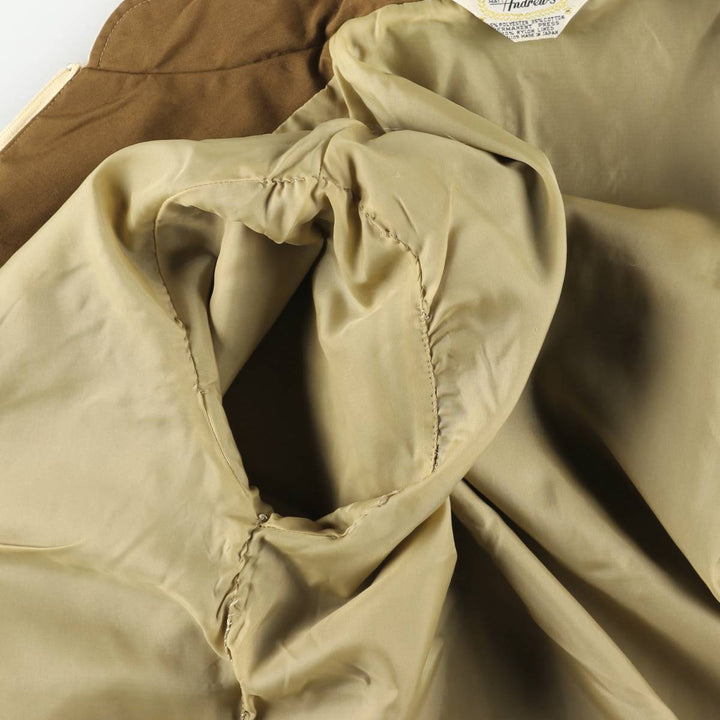 Vintage 1960'S MATY Andrews zip-up jacket, men's size small polyester brown type Vintage Second Hand
