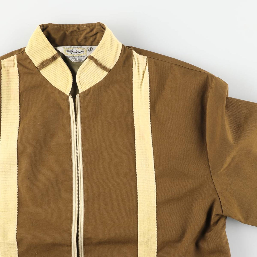 Vintage 1960'S MATY Andrews zip-up jacket, men's size small polyester brown type Vintage Second Hand