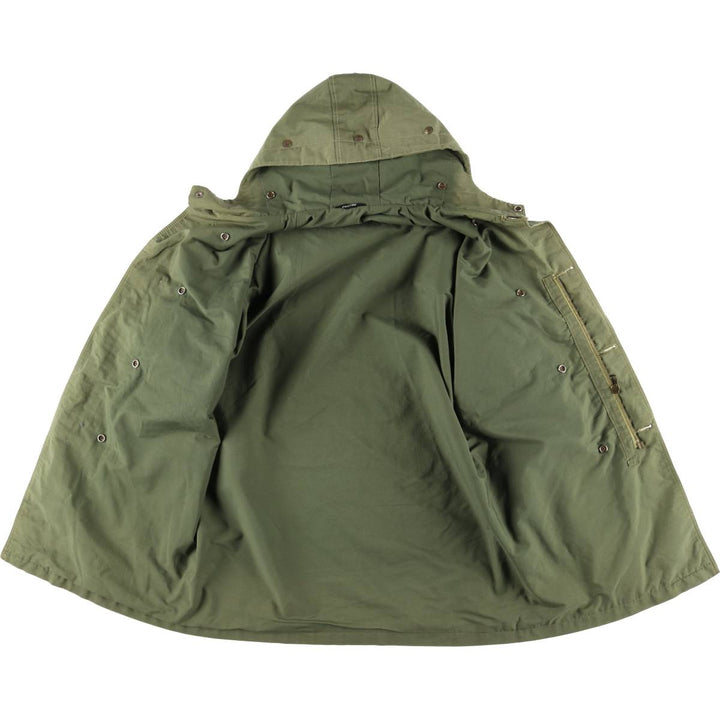 FRATINI Men's Vintage Hooded Military Coat, Size L unclear Khaki type Vintage Second Hand