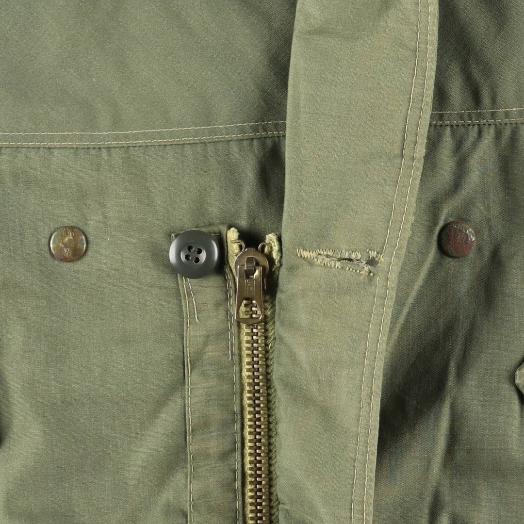 FRATINI Men's Vintage Hooded Military Coat, Size L unclear Khaki type Vintage Second Hand