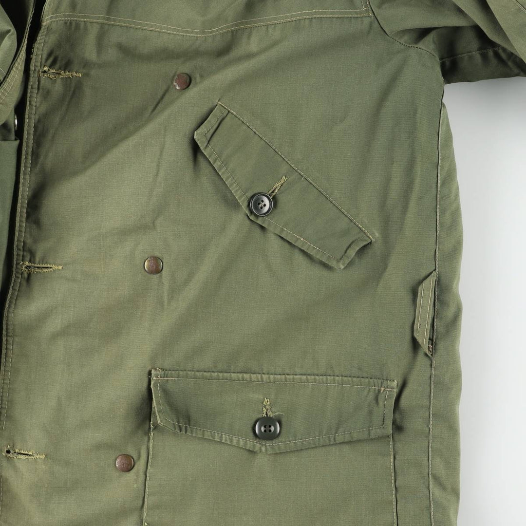 FRATINI Men's Vintage Hooded Military Coat, Size L unclear Khaki type Vintage Second Hand
