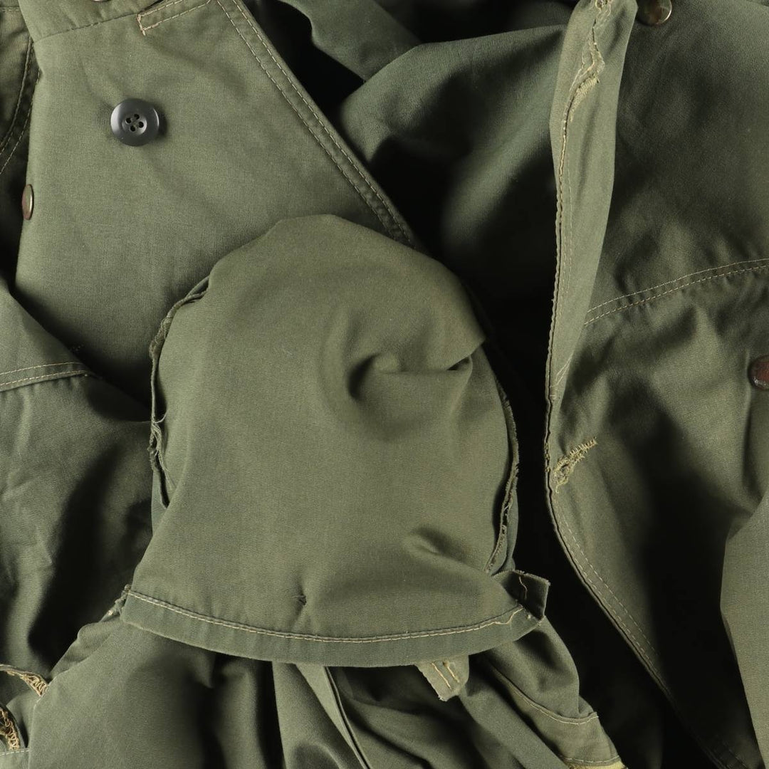 FRATINI Men's Vintage Hooded Military Coat, Size L unclear Khaki type Vintage Second Hand