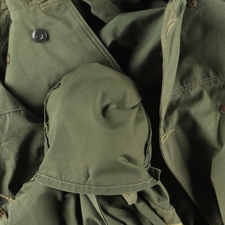 FRATINI Men's Vintage Hooded Military Coat, Size L unclear Khaki type Vintage Second Hand