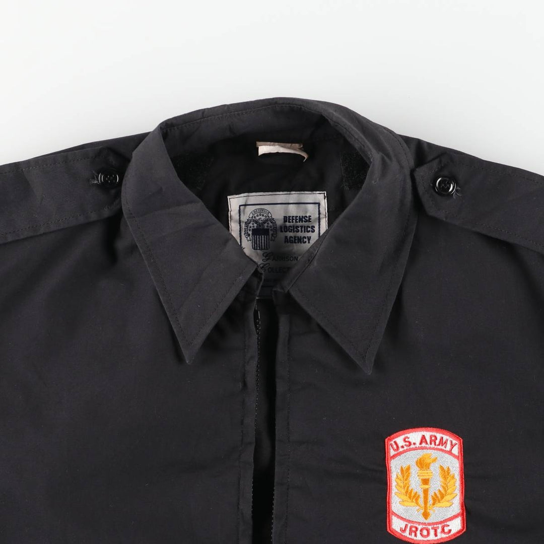 Authentic US Military JROTC Junior Reserve Officer Training Course Windbreaker, Made in USA, Men's Size Small polyester black type Vintage Second Hand