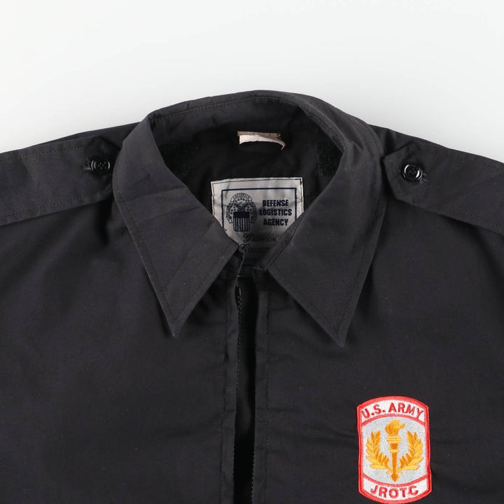 Authentic US Military JROTC Junior Reserve Officer Training Course Windbreaker, Made in USA, Men's Size Small polyester black type Vintage Second Hand