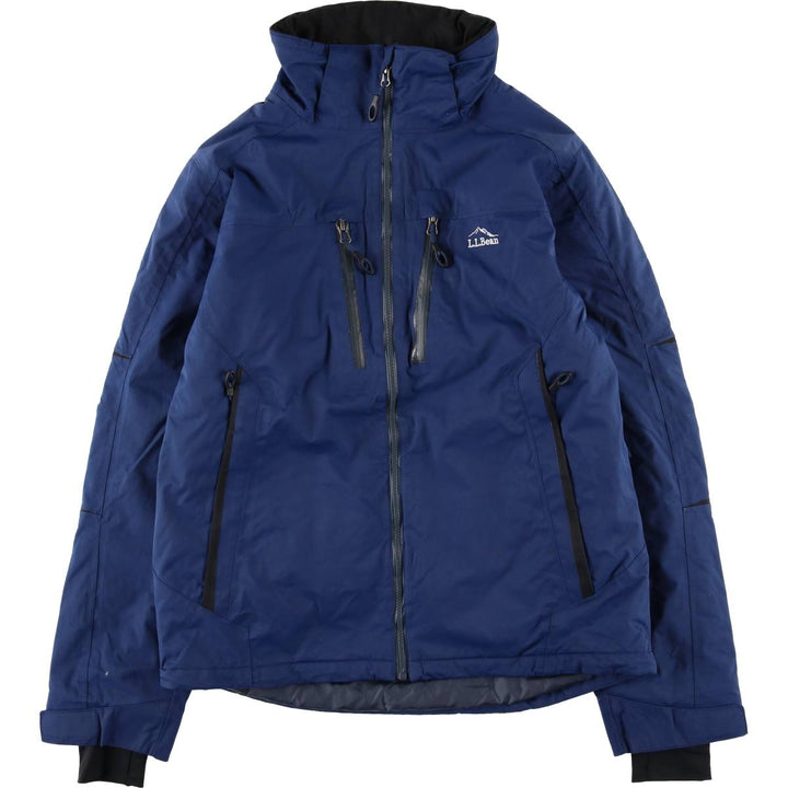 LLBean Men's Padded Puffer Jacket, Size M Nylon navy blue type Vintage Second Hand