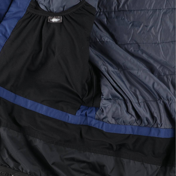 LLBean Men's Padded Puffer Jacket, Size M Nylon navy blue type Vintage Second Hand
