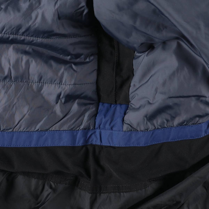 LLBean Men's Padded Puffer Jacket, Size M Nylon navy blue type Vintage Second Hand