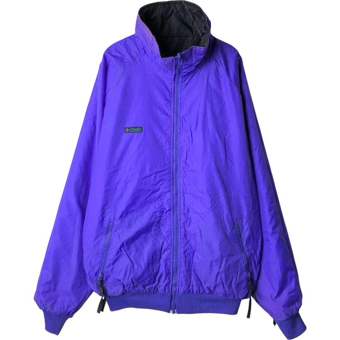 1980'S Columbia White Tag Reversible Padded Puffer Jacket, Men's Size L, Vintage Nylon black type Vintage Second Hand