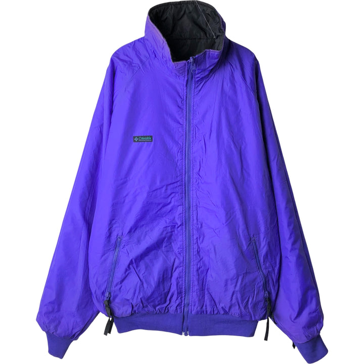 1980'S Columbia White Tag Reversible Padded Puffer Jacket, Men's Size L, Vintage Nylon black type Vintage Second Hand