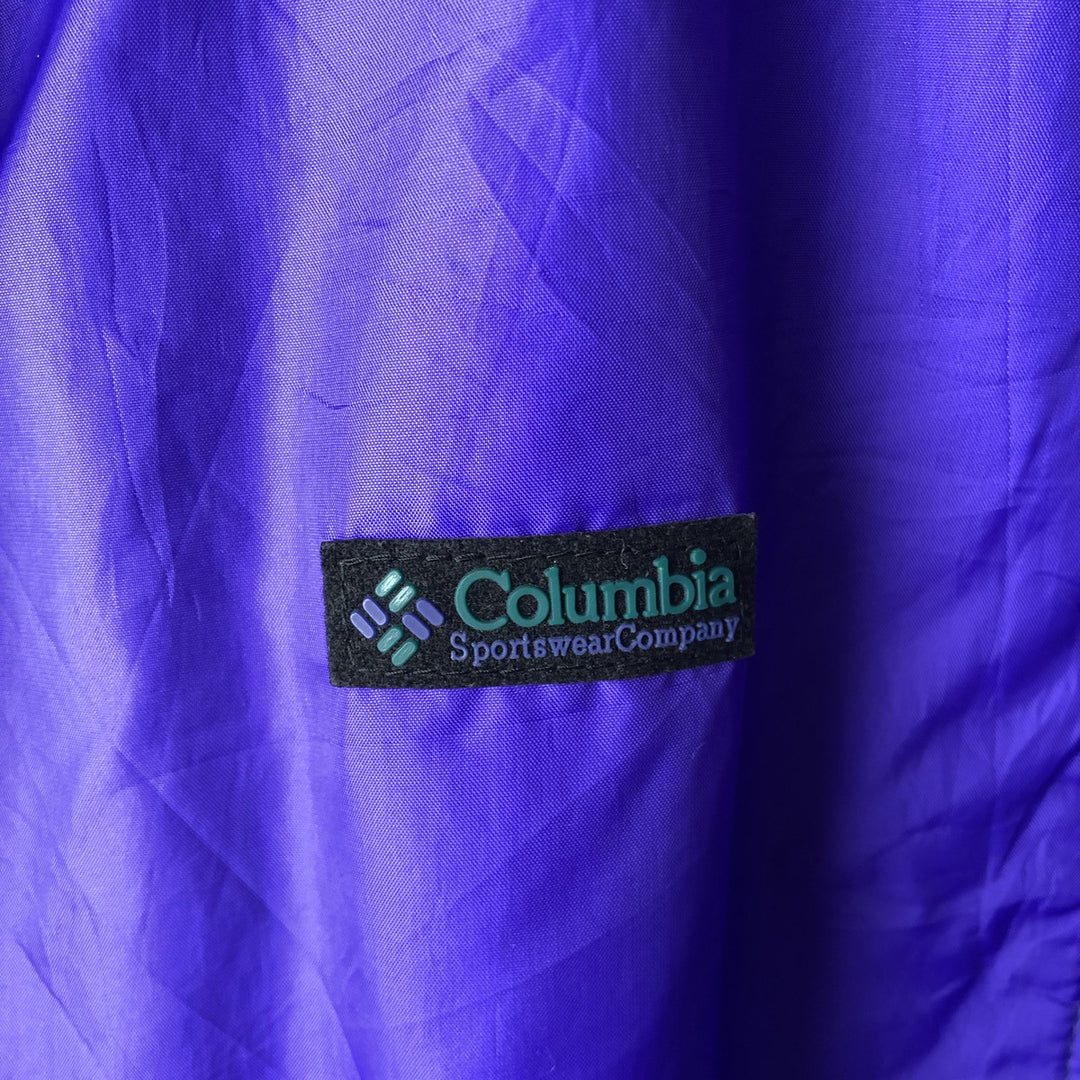 1980'S Columbia White Tag Reversible Padded Puffer Jacket, Men's Size L, Vintage Nylon black type Vintage Second Hand