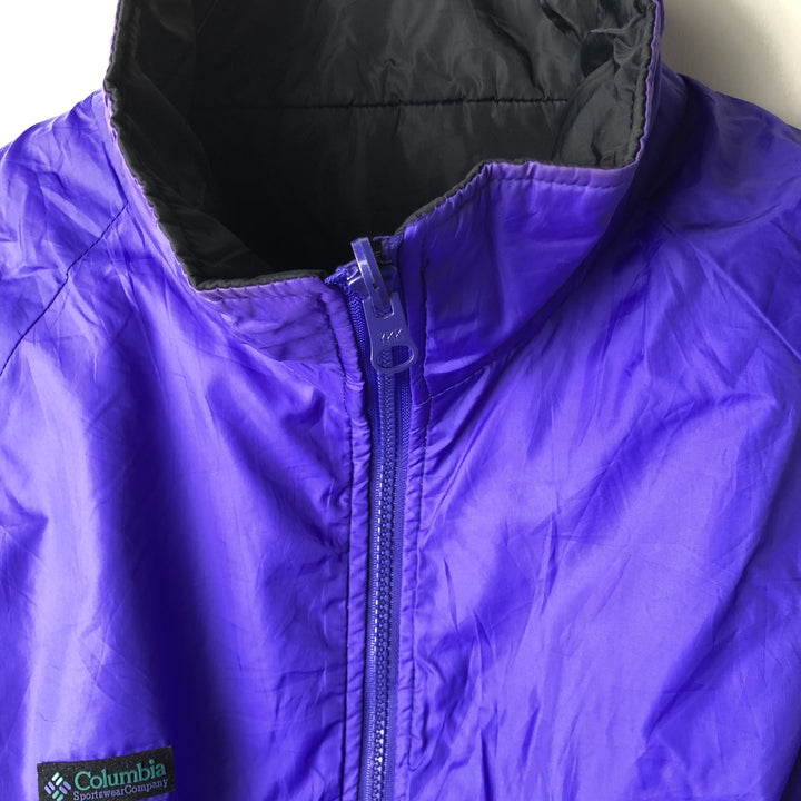 1980'S Columbia White Tag Reversible Padded Puffer Jacket, Men's Size L, Vintage Nylon black type Vintage Second Hand