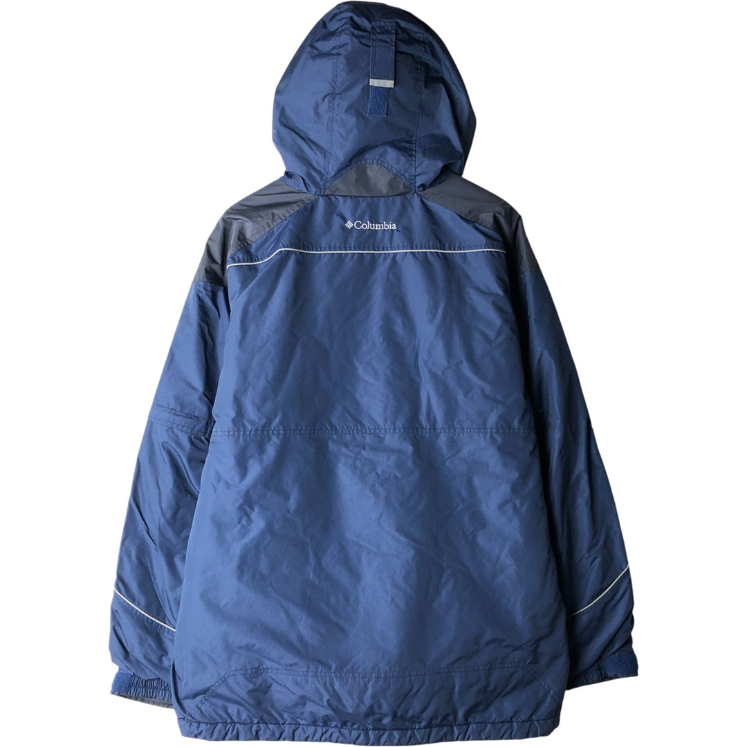 90'S Columbia Half-Zip Padded Mountain Parka/Shell/Puffer Jacket, Men's Size L Nylon navy blue type Vintage Second Hand