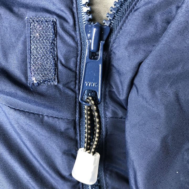 90'S Columbia Half-Zip Padded Mountain Parka/Shell/Puffer Jacket, Men's Size L Nylon navy blue type Vintage Second Hand