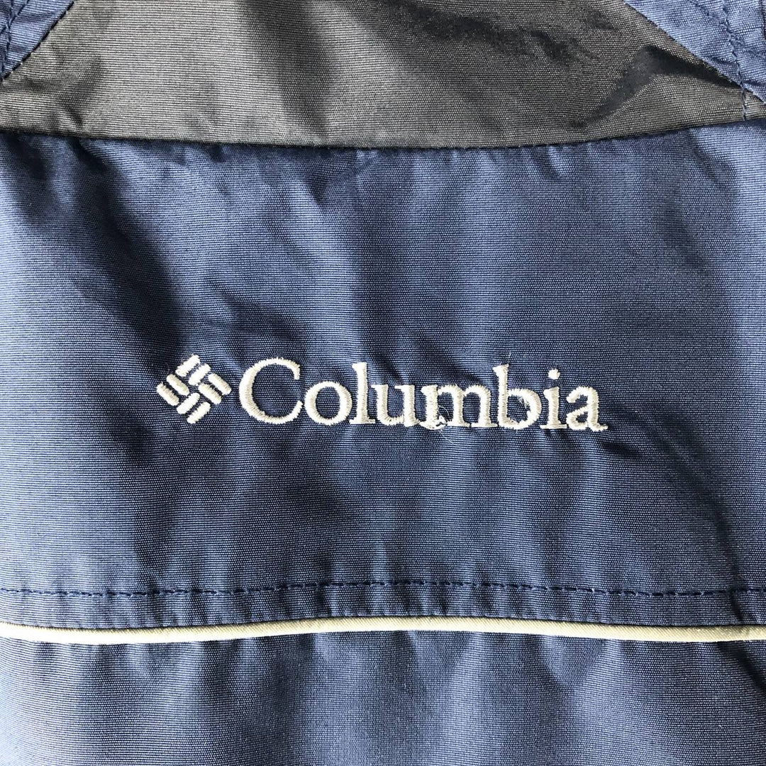 90'S Columbia Half-Zip Padded Mountain Parka/Shell/Puffer Jacket, Men's Size L Nylon navy blue type Vintage Second Hand