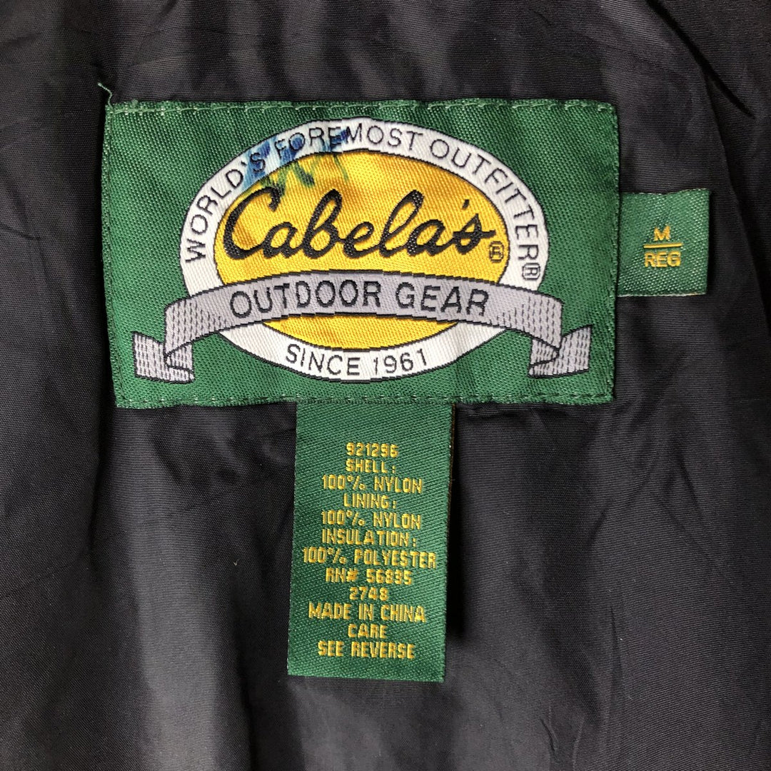 90s-00'S Cabelas Padded Parka Puffer Jacket, Men's Size Medium, Vintage Nylon black type Vintage Second Hand