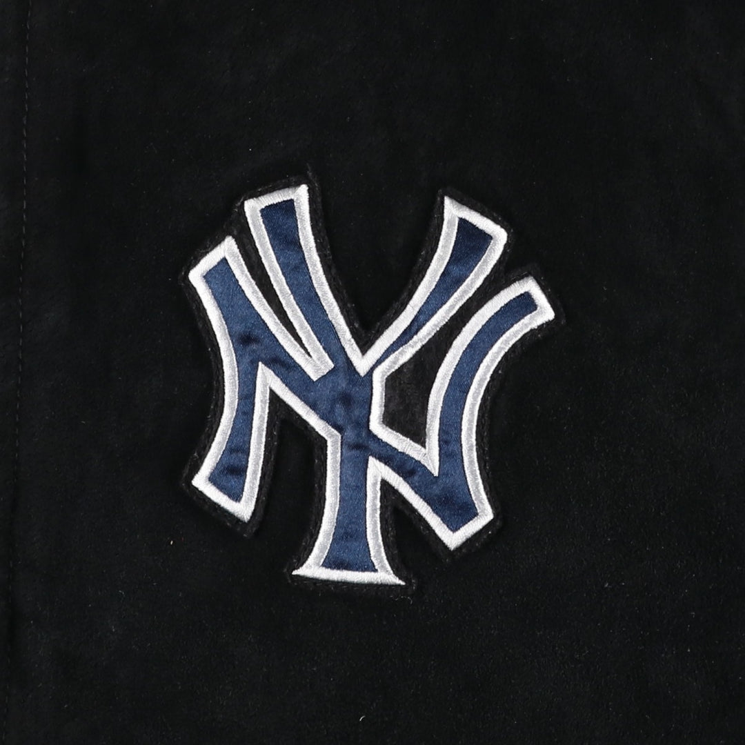 2000'S G-III & Carl Banks MLB New York Yankees Padded Suede Leather Stadium Jacket, Men's Size L Genuine Leather Suede Leather black type Vintage Second Hand