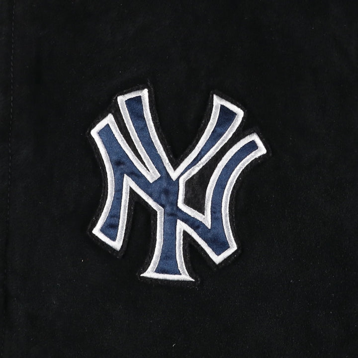 2000'S G-III & Carl Banks MLB New York Yankees Padded Suede Leather Stadium Jacket, Men's Size L Genuine Leather Suede Leather black type Vintage Second Hand