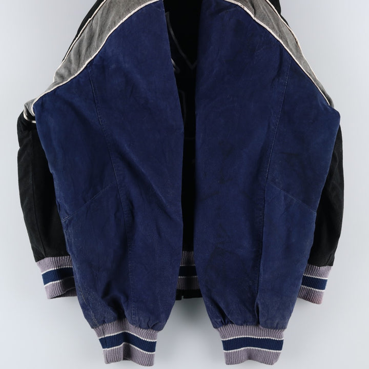 2000'S G-III & Carl Banks MLB New York Yankees Padded Suede Leather Stadium Jacket, Men's Size L Genuine Leather Suede Leather black type Vintage Second Hand