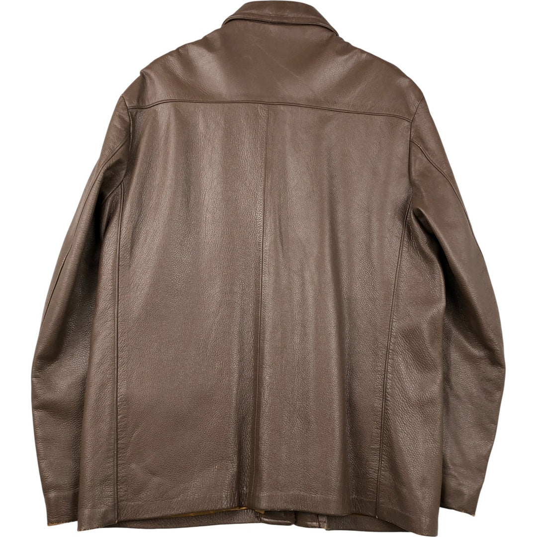 Alvord Glove Men's Vintage Leather Jacket, Size L Genuine leather deerskin beige type brown Vintage Second Hand