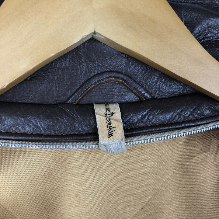 Alvord Glove Men's Vintage Leather Jacket, Size L Genuine leather deerskin beige type brown Vintage Second Hand