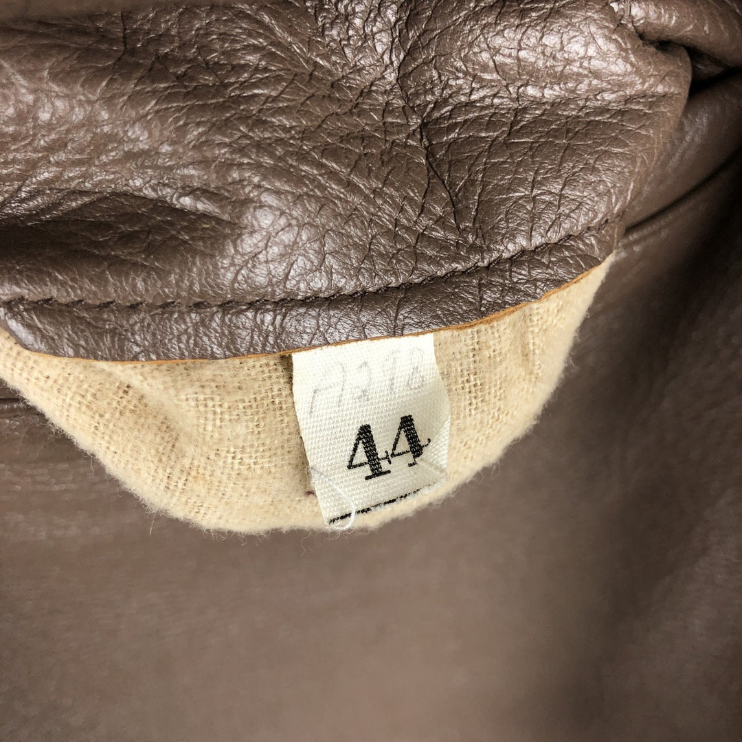 Alvord Glove Men's Vintage Leather Jacket, Size L Genuine leather deerskin beige type brown Vintage Second Hand