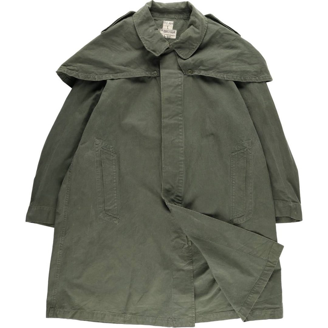 French Army Frock Coat Military Raincoat 100-104 unclear Khaki type Vintage Second Hand