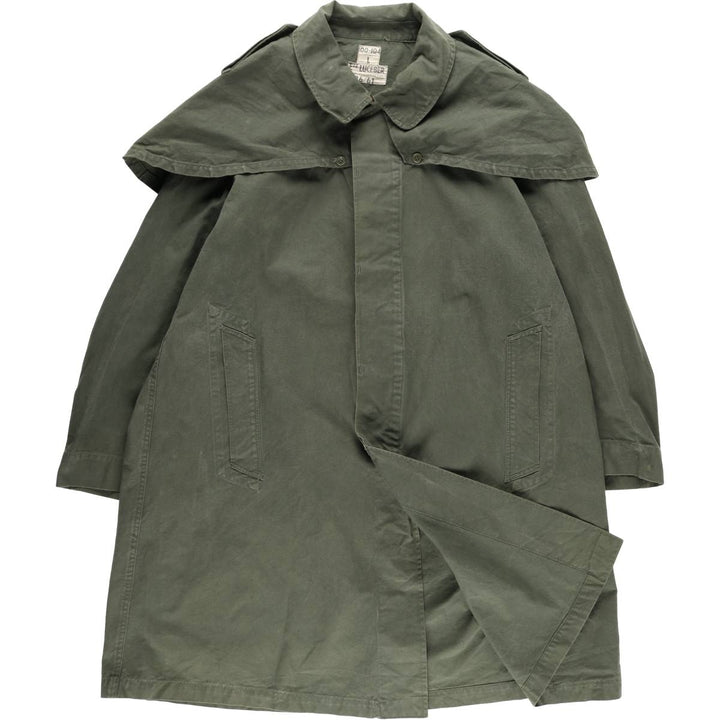 French Army Frock Coat Military Raincoat 100-104 unclear Khaki type Vintage Second Hand