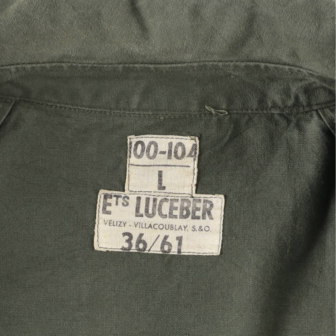 French Army Frock Coat Military Raincoat 100-104 unclear Khaki type Vintage Second Hand