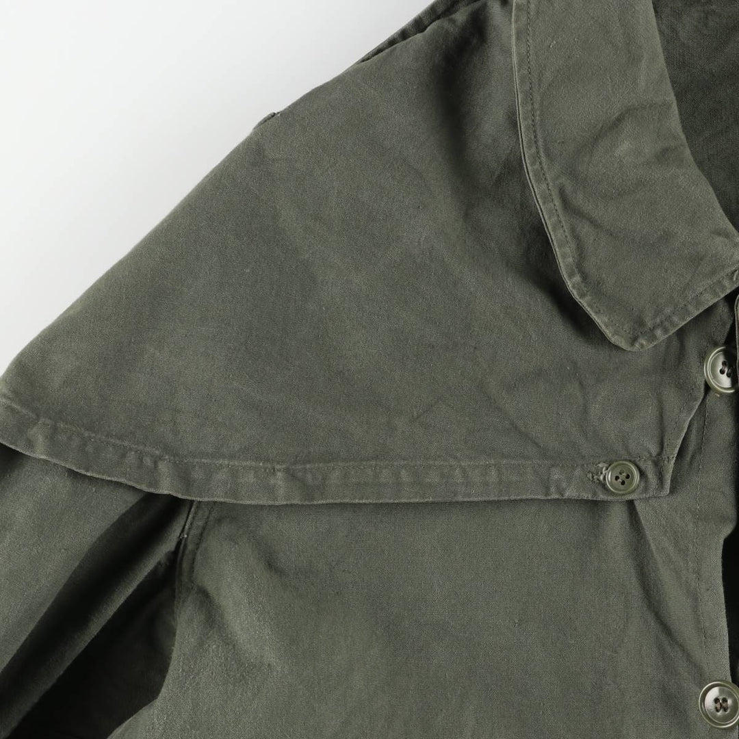 French Army Frock Coat Military Raincoat 100-104 unclear Khaki type Vintage Second Hand