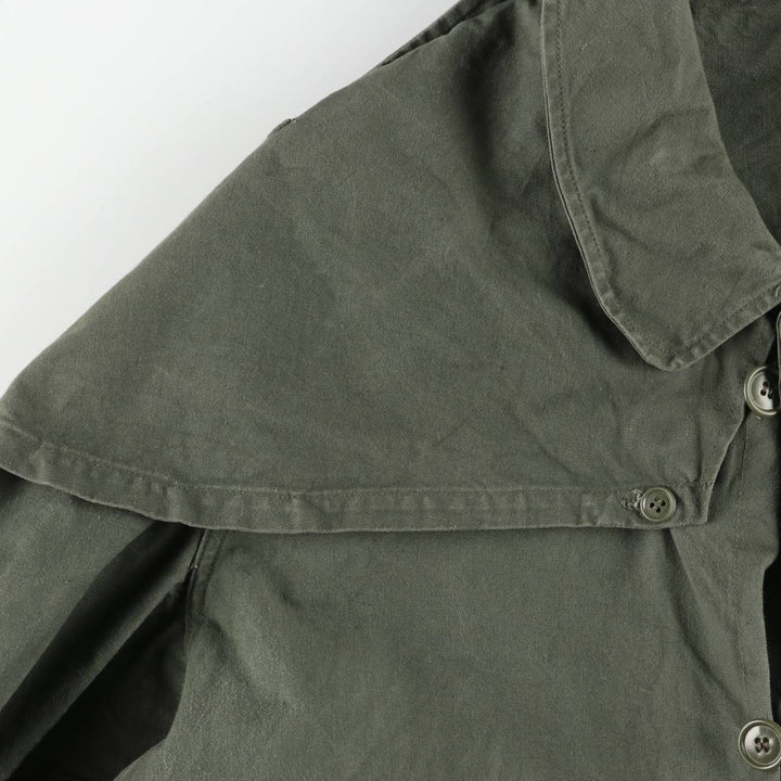 French Army Frock Coat Military Raincoat 100-104 unclear Khaki type Vintage Second Hand