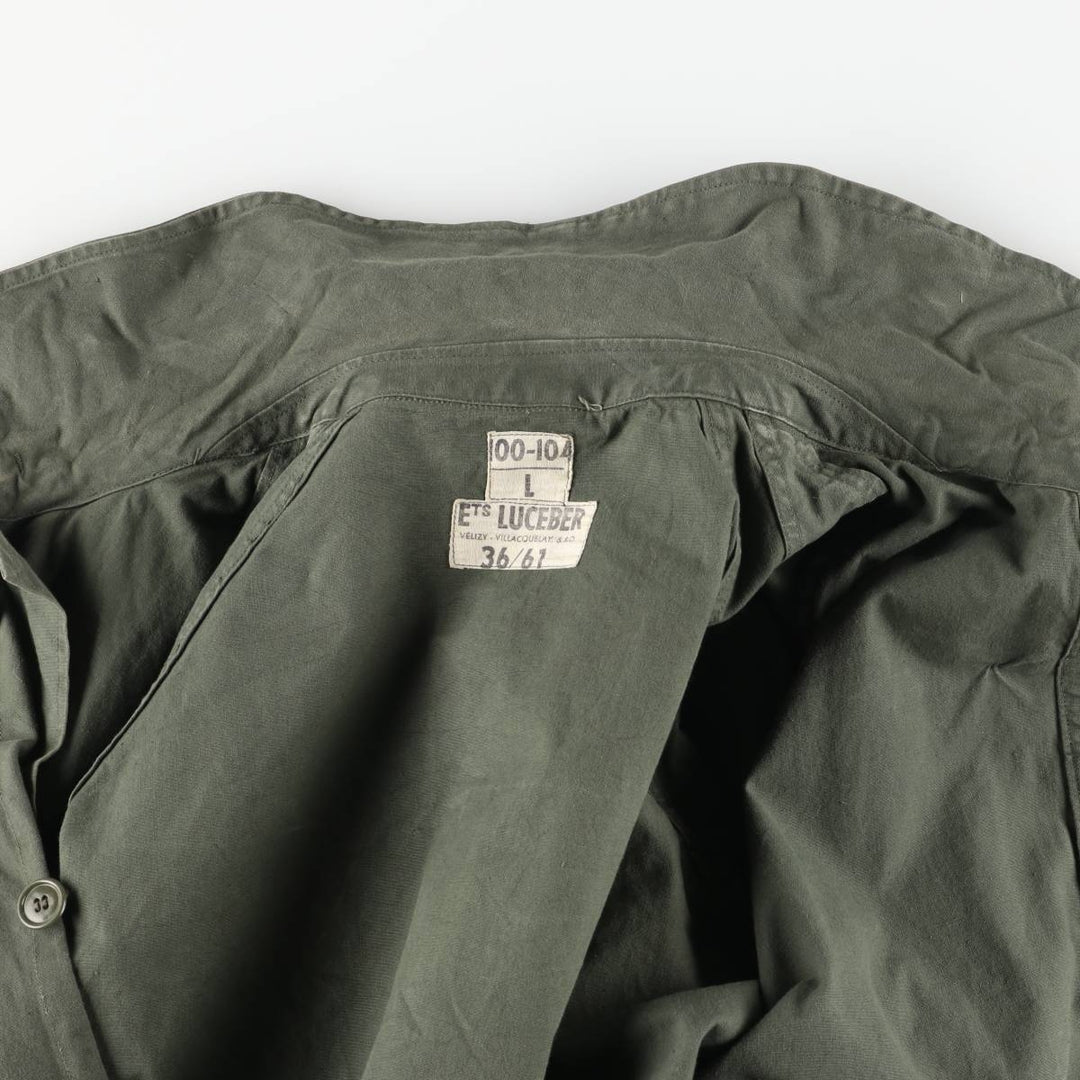 French Army Frock Coat Military Raincoat 100-104 unclear Khaki type Vintage Second Hand