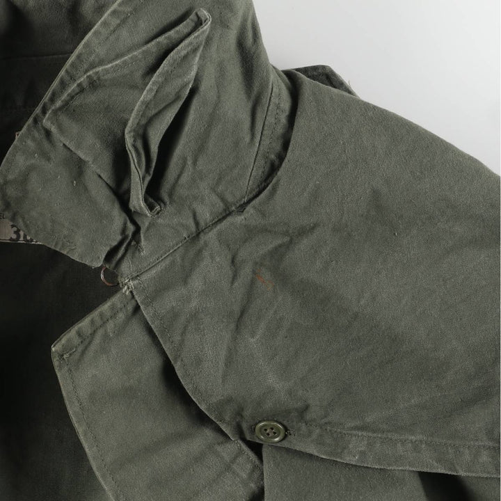 French Army Frock Coat Military Raincoat 100-104 unclear Khaki type Vintage Second Hand