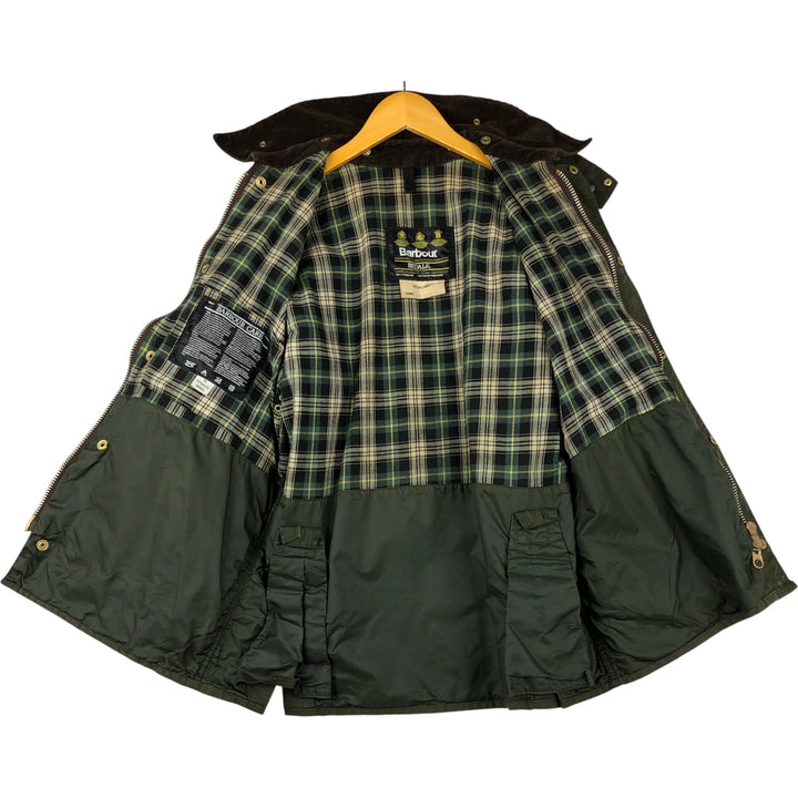 Vintage 80s-90'S Barbour Bedale 3-Warrant waxed cotton oiled jacket, made in England, size M. cotton Khaki type Vintage Second Hand