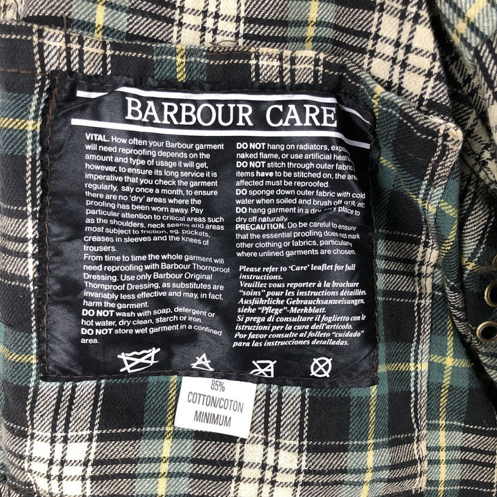 Vintage 80s-90'S Barbour Bedale 3-Warrant waxed cotton oiled jacket, made in England, size M. cotton Khaki type Vintage Second Hand