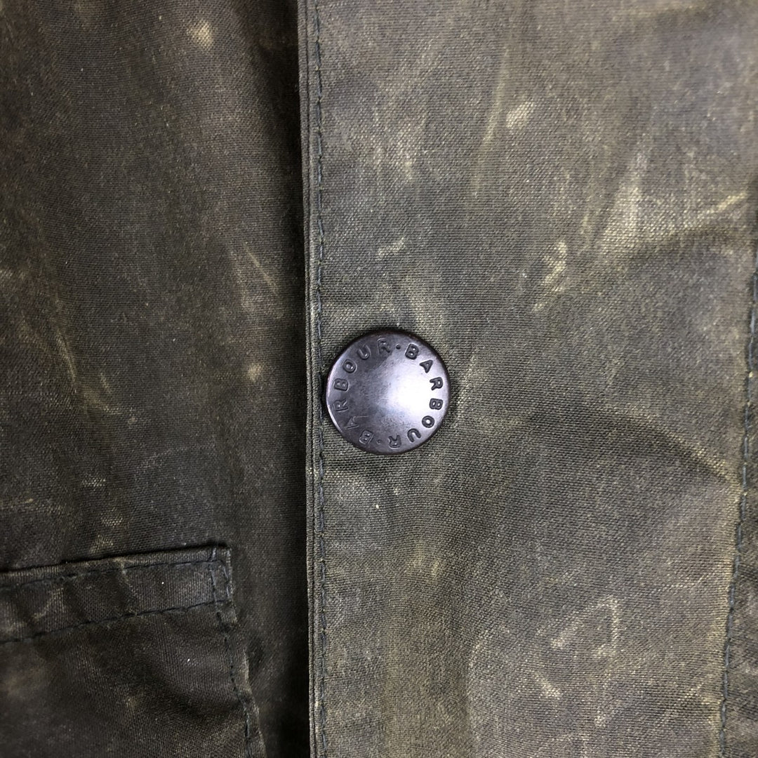 Vintage 80s-90'S Barbour Bedale 3-Warrant waxed cotton oiled jacket, made in England, size M. cotton Khaki type Vintage Second Hand