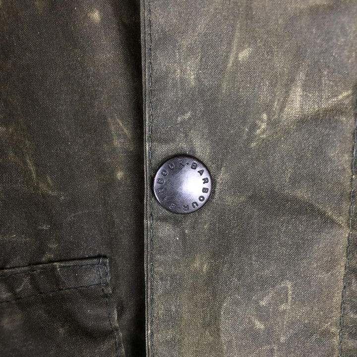 Vintage 80s-90'S Barbour Bedale 3-Warrant waxed cotton oiled jacket, made in England, size M. cotton Khaki type Vintage Second Hand