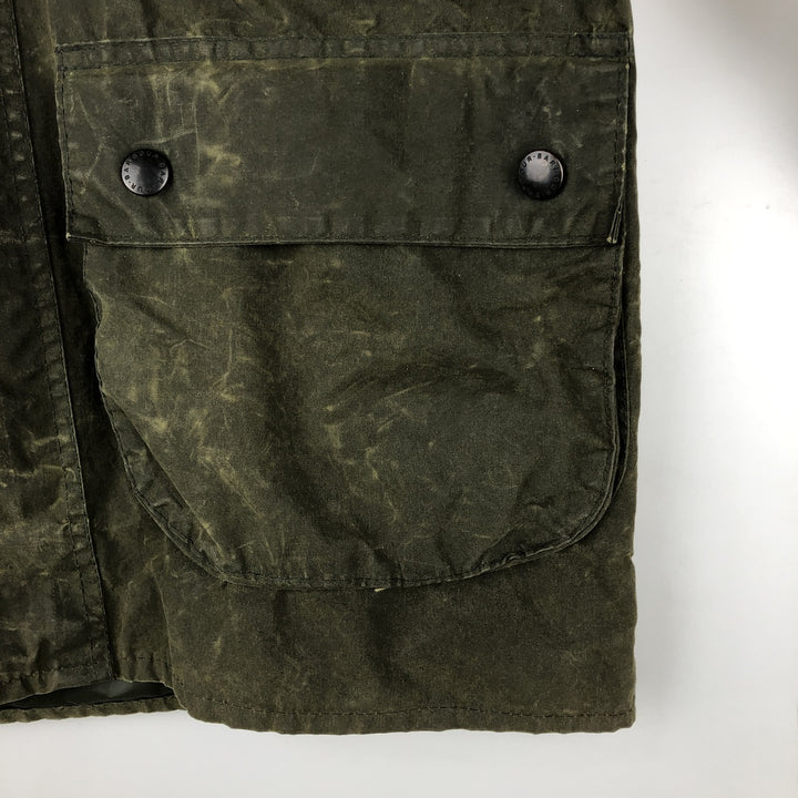 Vintage 80s-90'S Barbour Bedale 3-Warrant waxed cotton oiled jacket, made in England, size M. cotton Khaki type Vintage Second Hand