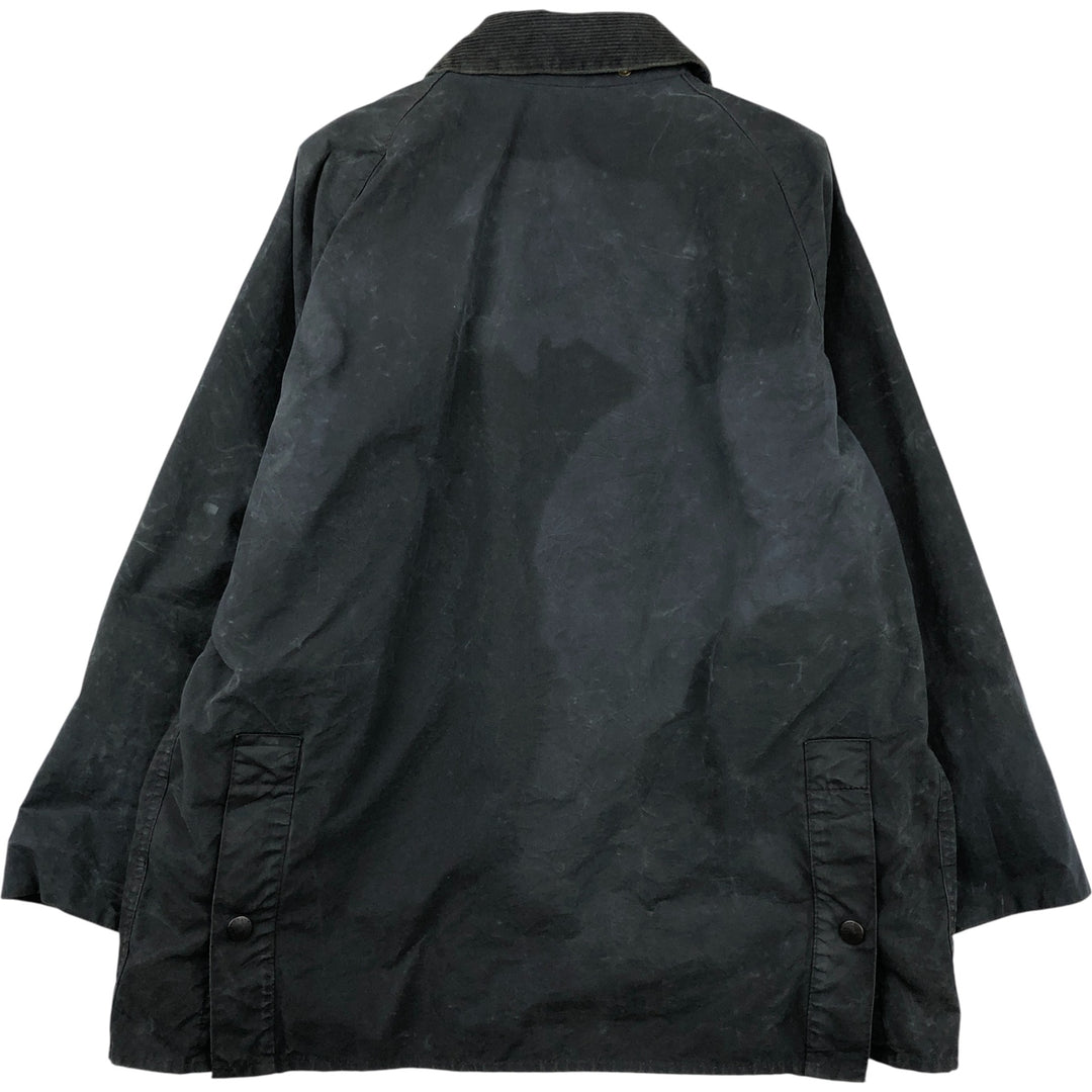 1990'S Barbour Bedale jacket, old 3-warrant badge, waxed cotton, oiled, made in England, size C42 (equivalent to men's L). cotton navy blue type Vintage Second Hand