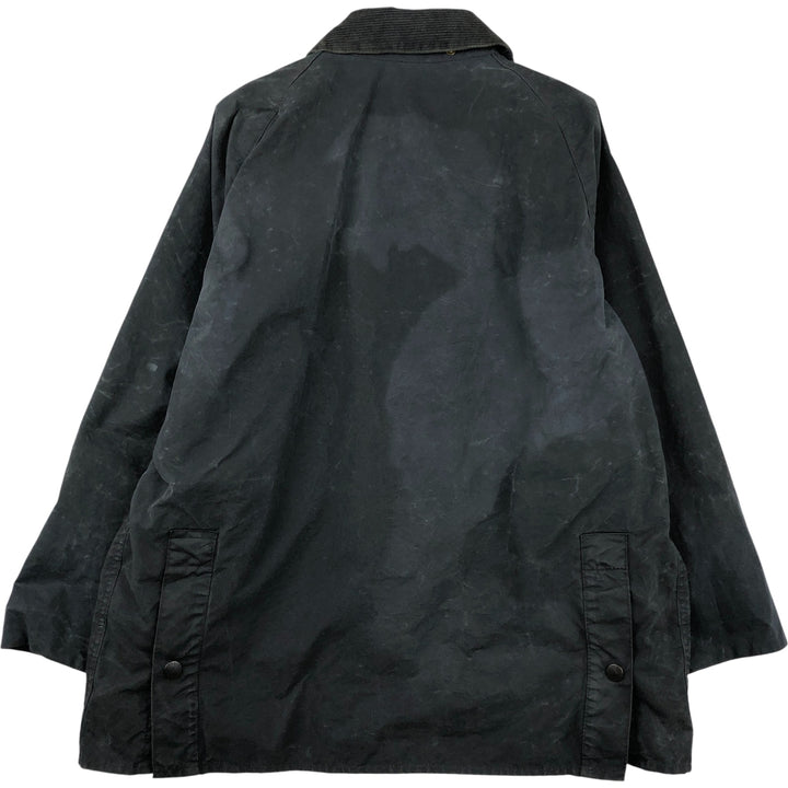 1990'S Barbour Bedale jacket, old 3-warrant badge, waxed cotton, oiled, made in England, size C42 (equivalent to men's L). cotton navy blue type Vintage Second Hand