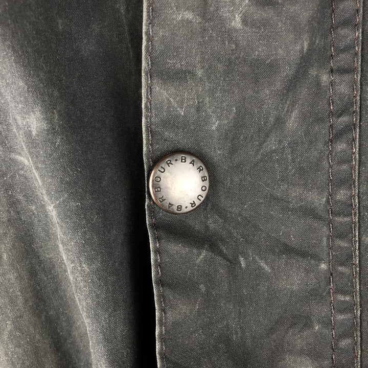 1990'S Barbour Bedale jacket, old 3-warrant badge, waxed cotton, oiled, made in England, size C42 (equivalent to men's L). cotton navy blue type Vintage Second Hand