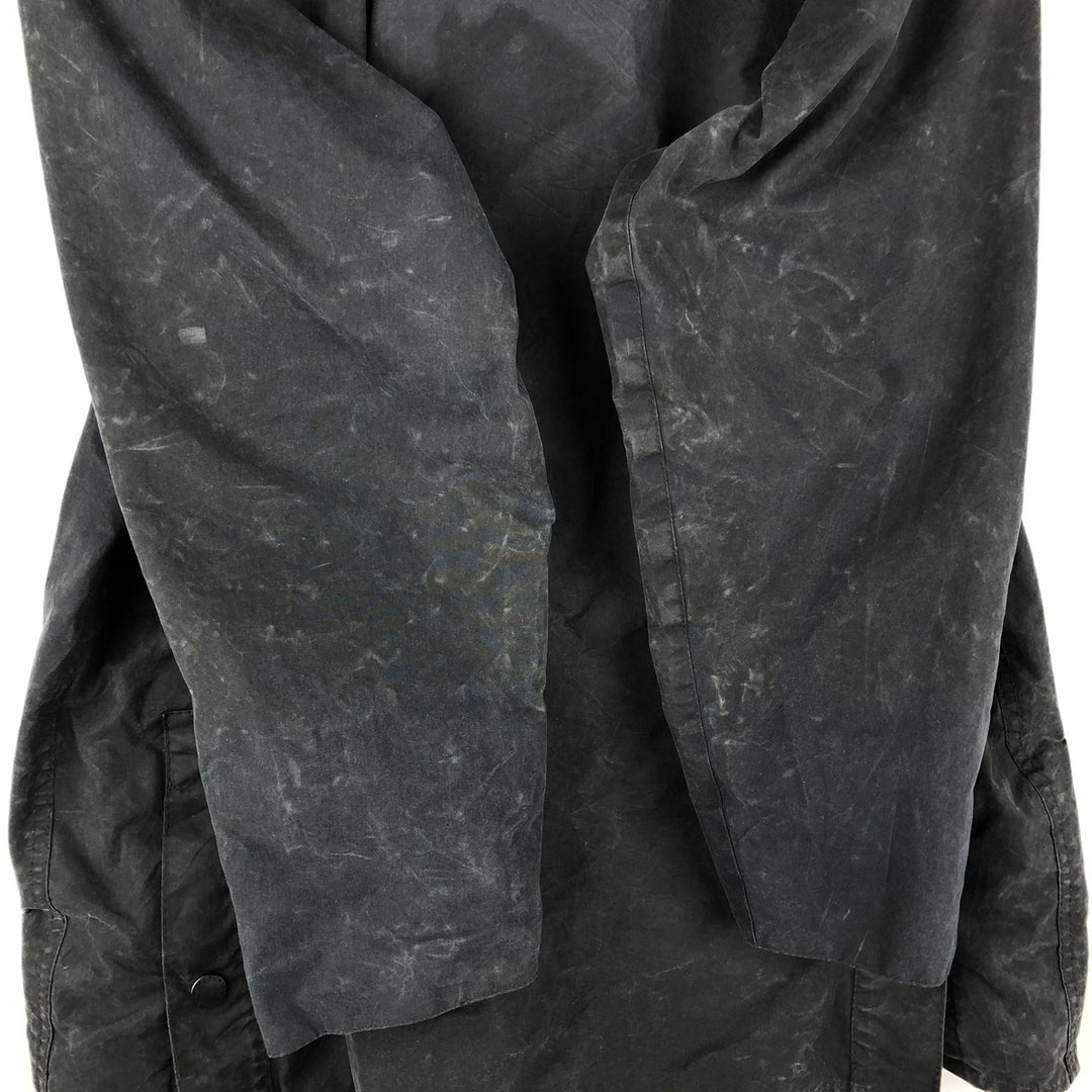 1990'S Barbour Bedale jacket, old 3-warrant badge, waxed cotton, oiled, made in England, size C42 (equivalent to men's L). cotton navy blue type Vintage Second Hand