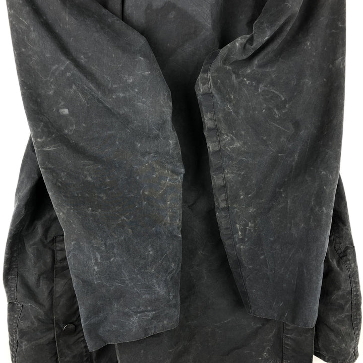 1990'S Barbour Bedale jacket, old 3-warrant badge, waxed cotton, oiled, made in England, size C42 (equivalent to men's L). cotton navy blue type Vintage Second Hand