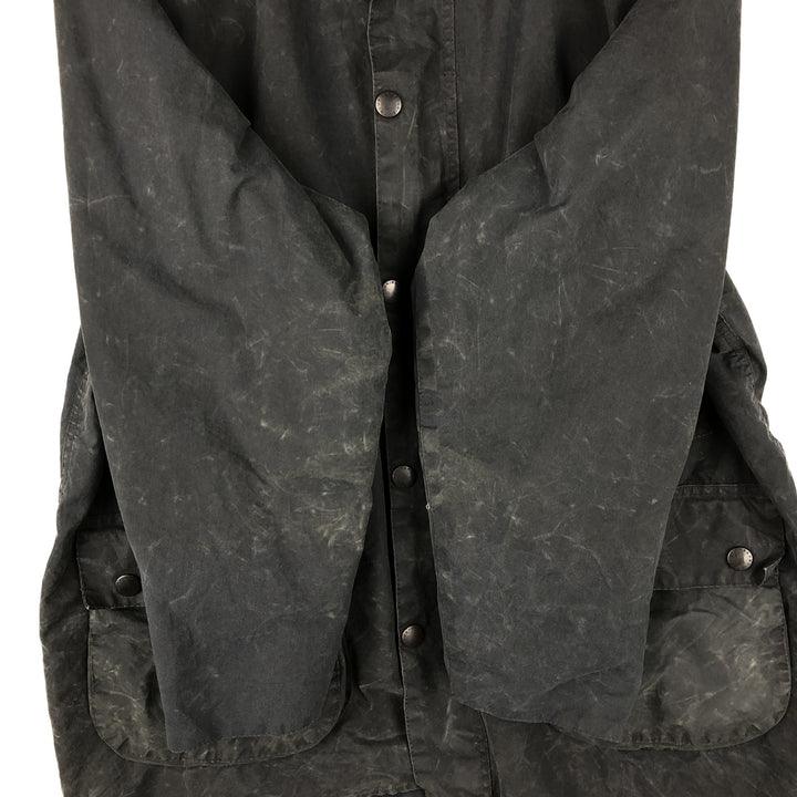 1990'S Barbour Bedale jacket, old 3-warrant badge, waxed cotton, oiled, made in England, size C42 (equivalent to men's L). cotton navy blue type Vintage Second Hand