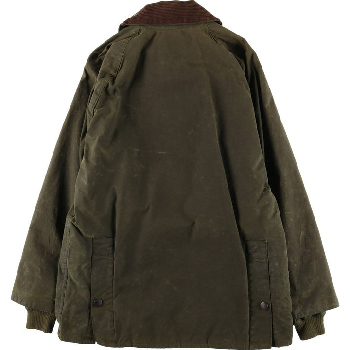2000'S Barbour BEDALE 3 Warrant Waxed Cotton Oiled Jacket, Made in England, C34, Men's Size Small cotton Khaki type Vintage Second Hand
