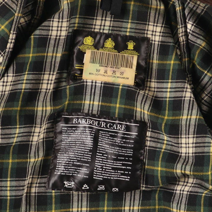 2000'S Barbour BEDALE 3 Warrant Waxed Cotton Oiled Jacket, Made in England, C34, Men's Size Small cotton Khaki type Vintage Second Hand
