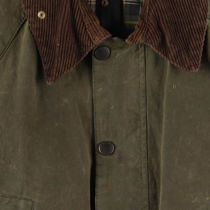 2000'S Barbour BEDALE 3 Warrant Waxed Cotton Oiled Jacket, Made in England, C34, Men's Size Small cotton Khaki type Vintage Second Hand