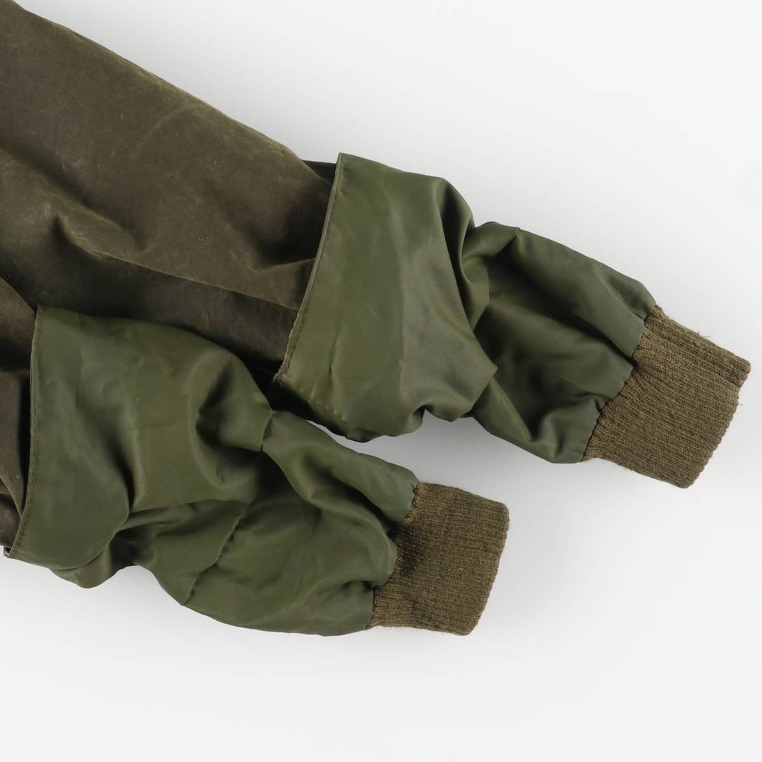 2000'S Barbour BEDALE 3 Warrant Waxed Cotton Oiled Jacket, Made in England, C34, Men's Size Small cotton Khaki type Vintage Second Hand
