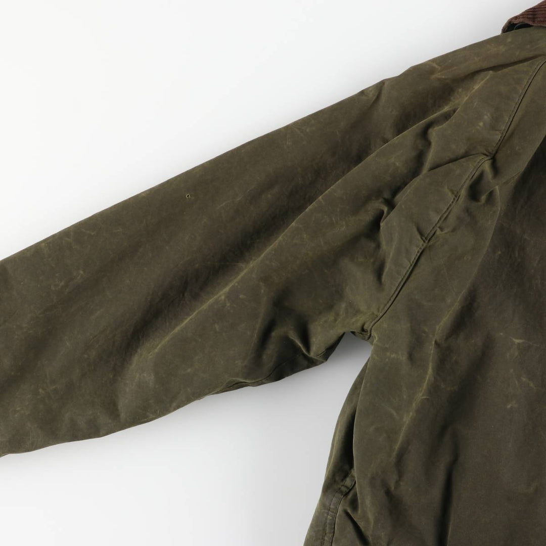 2000'S Barbour BEDALE 3 Warrant Waxed Cotton Oiled Jacket, Made in England, C34, Men's Size Small cotton Khaki type Vintage Second Hand